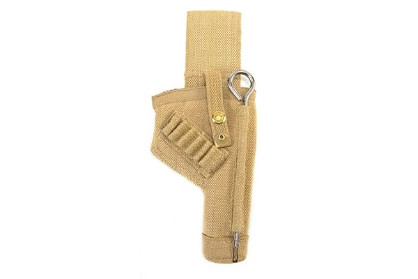 British Tanker 38 Webley Canvas Holster with Shell Loops and Cleaning Rod Marked JT&L 1940