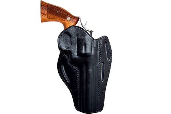Dazzling OWB Leather Holster for Smith and Wesson (Model 586/686/48/17/48/629) Ruger GP100 (1704/1707/1759) 6 Round-6