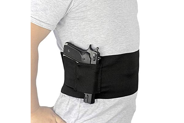 Depring Elastic Belly Band Holster with Magazine Pouches