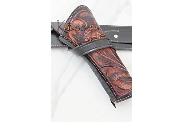 New Right Hand Cross Draw Tooled Leather Case Revolver Holster
