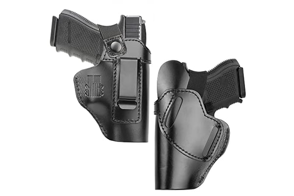 Top-Grain Leather Gun Holster for Glock 17 19 43X/ Taurus G2C G3 G3C/ M&P 9mm Shield EZ SD/Sig P320 / Ruger EC9 LC9 Security 9/Max 9/ Springfield XDS Hellcat-Similar Size