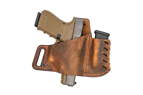 Versacarry Commander Leather Holster – Sizes to Fit Most Pistols - Outside The Waistband Carry – Holds Spare Magazine – USA Crafted – 2023